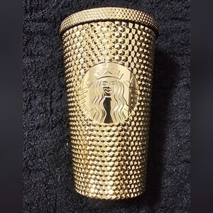 50th Anniversary Edition Starbucks 16 oz Gold Studded (Grande) Tumbler